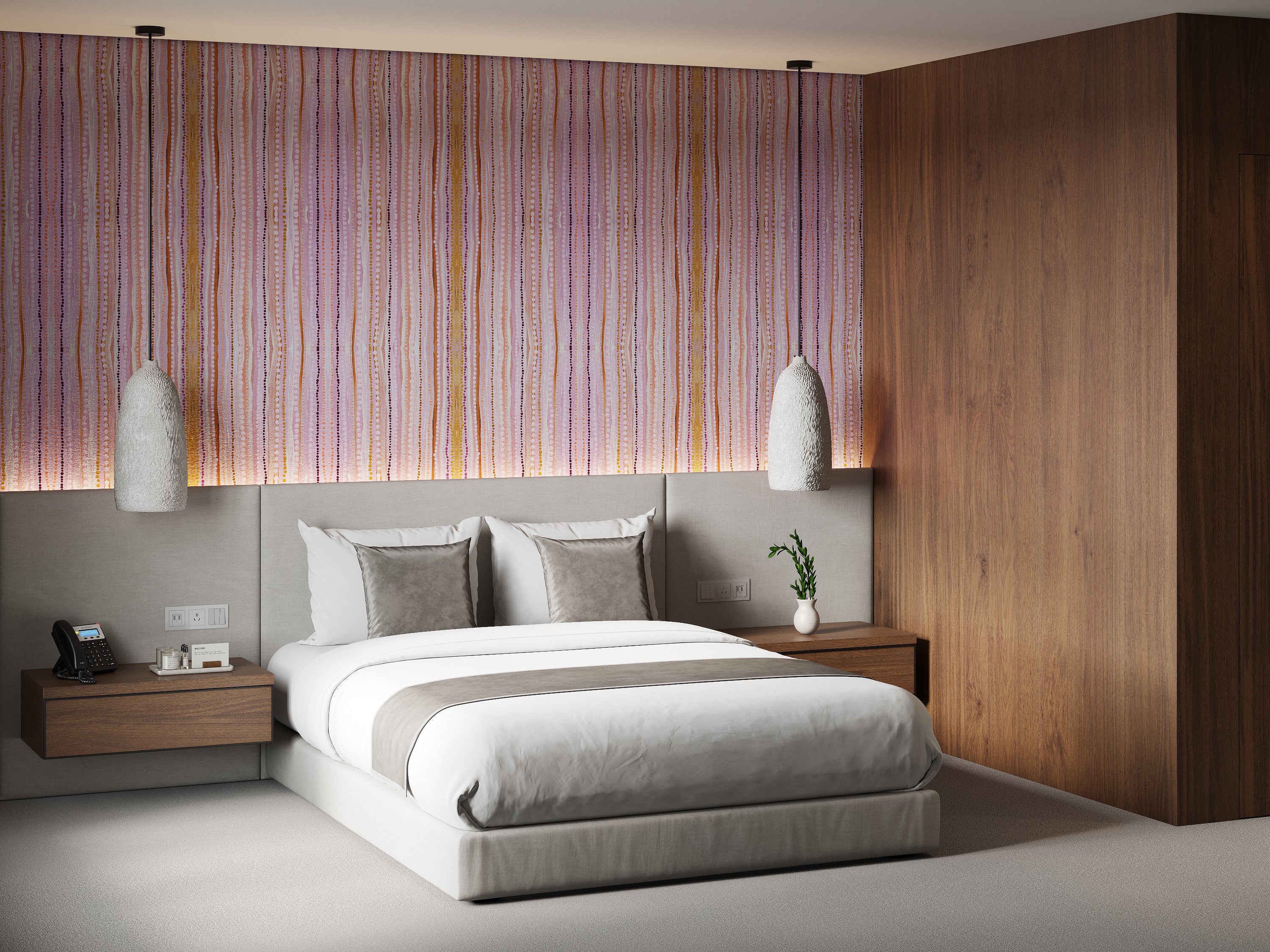 Golden Yaraay Shower I- Type II Vinyl Wallpaper