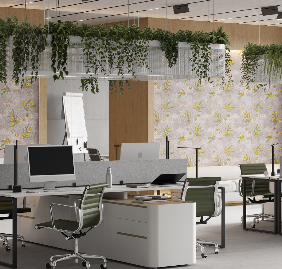 Guuray (Blossom) Yellow- Type II Vinyl Wallpaper