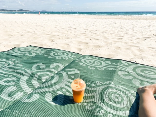 Coastal People Recycled mat (Green/Olive) | EMRO Designs