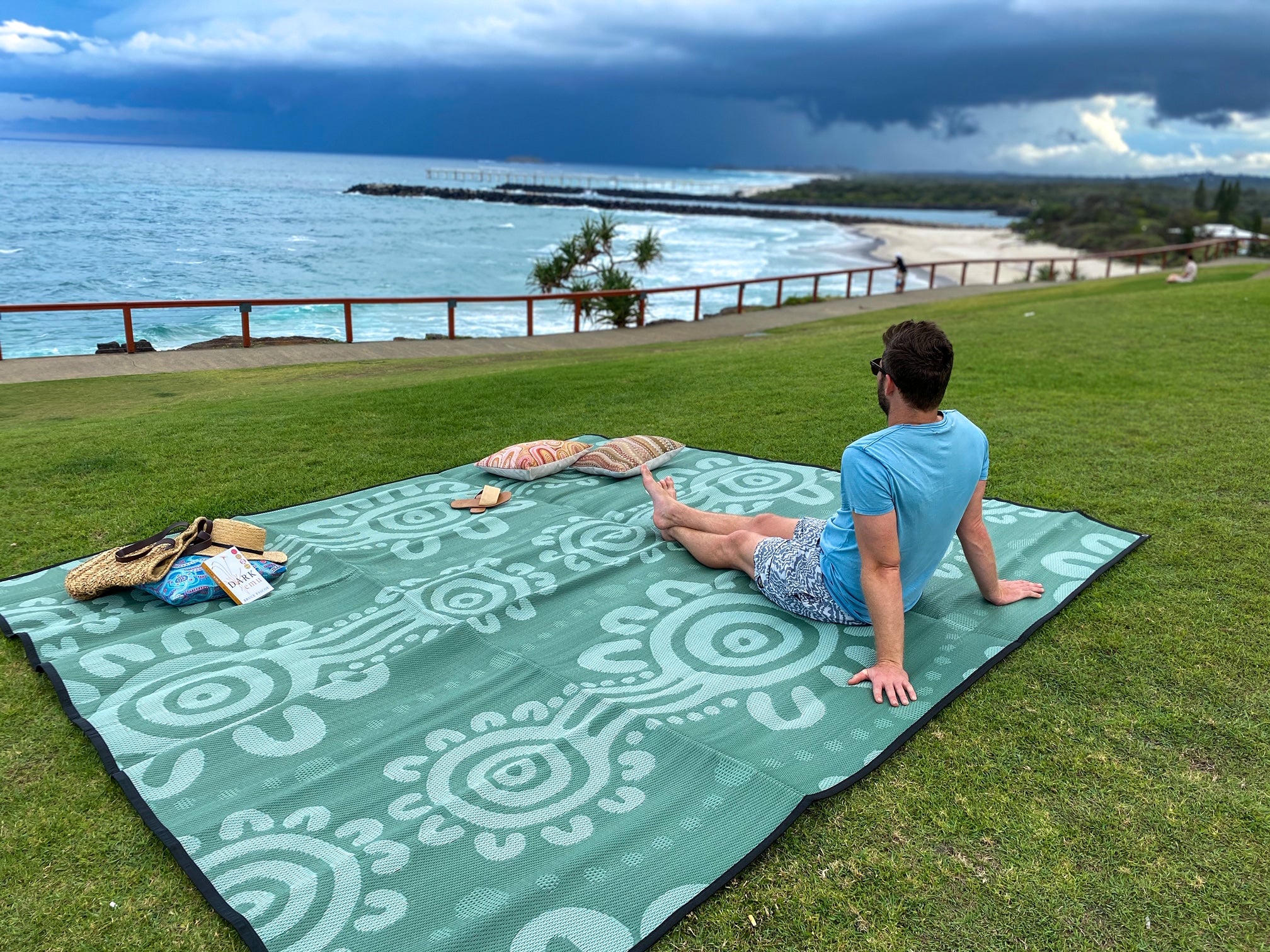 Coastal People Recycled mat (Green/Olive) | EMRO Designs