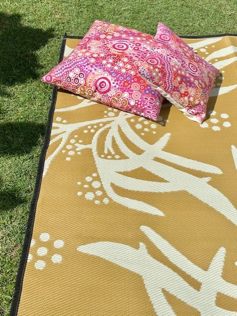 Mustard Wattle 2x3m Recycled Mat | EMRO Designs