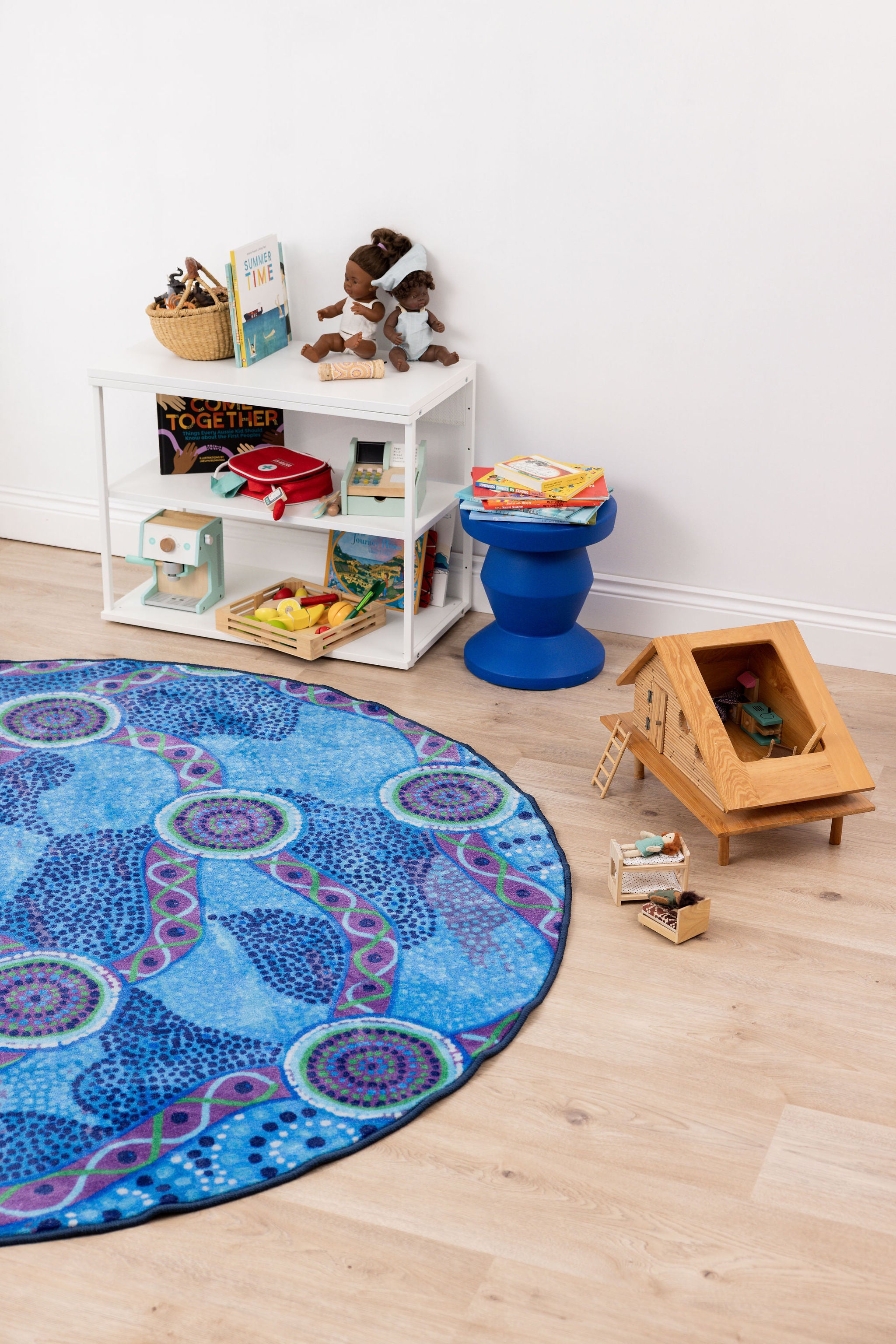 Waterways Round | EMRO Designs | Aboriginal Rugs - Emro Designs