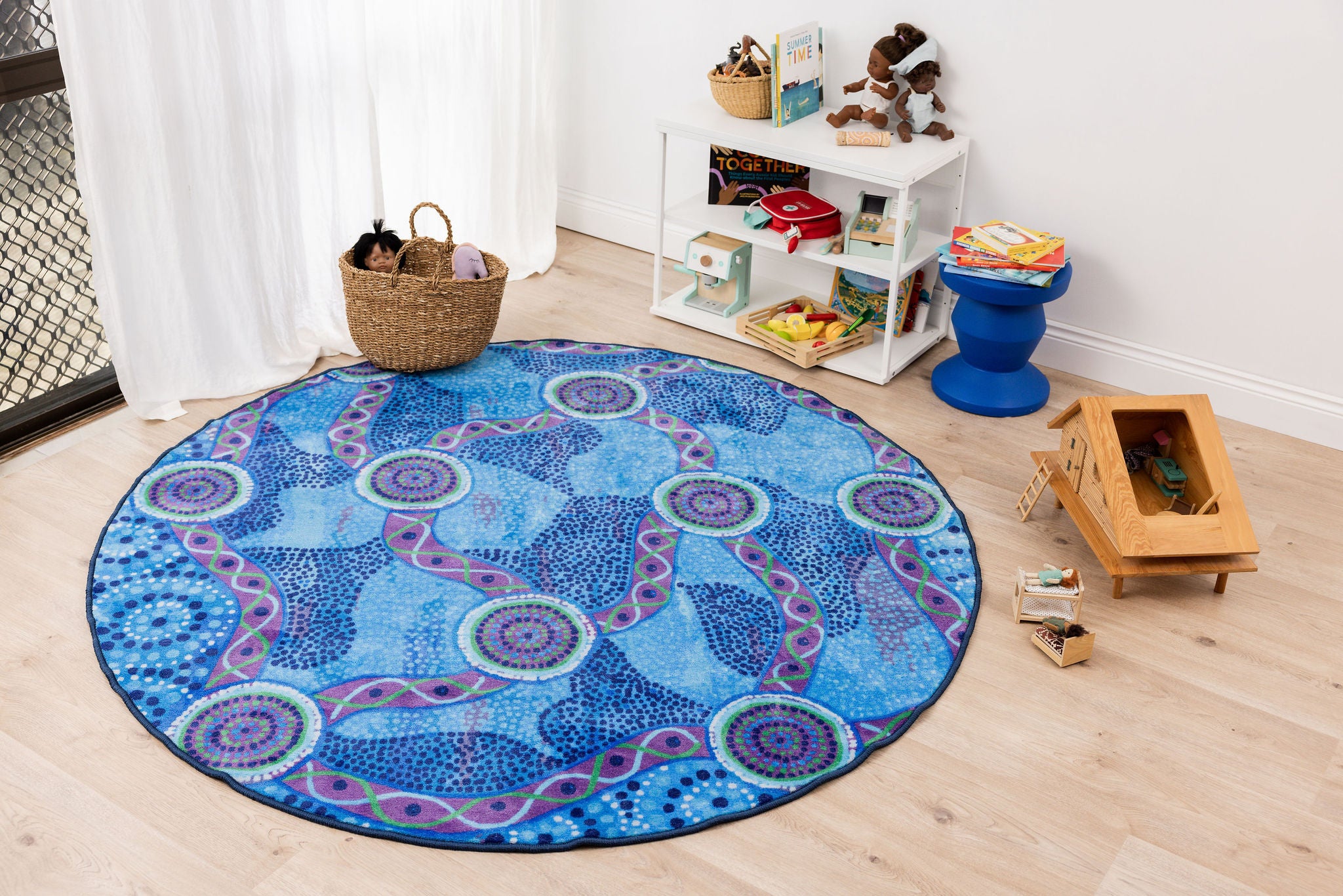 Waterways Round | EMRO Designs | Aboriginal Rugs