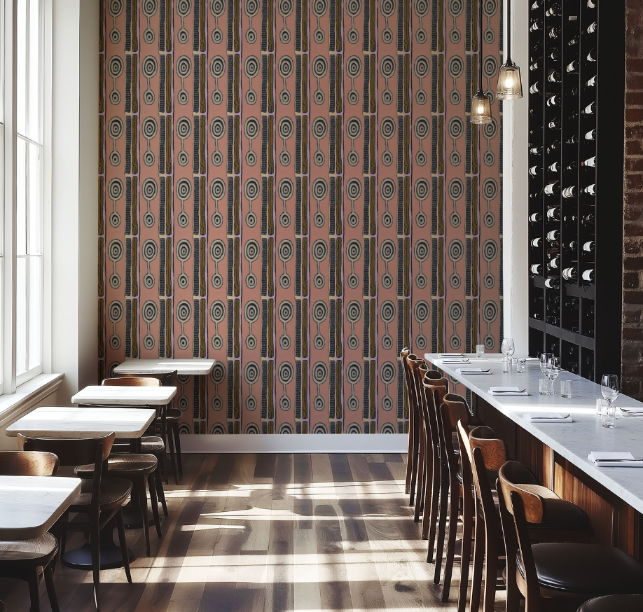 Sit Gather Weave- Type II Vinyl Wallpaper