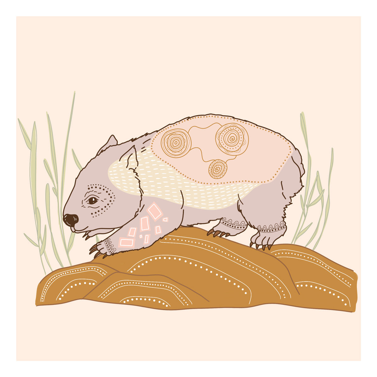 Wombat Art Print