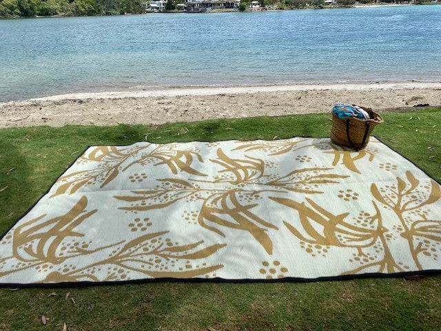 Mustard Wattle 2x3m Recycled Mat | EMRO Designs